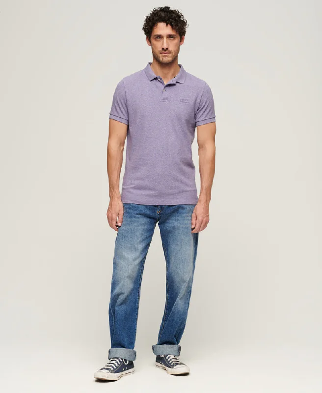 Classic Pique Polo | Iris Purple Marle